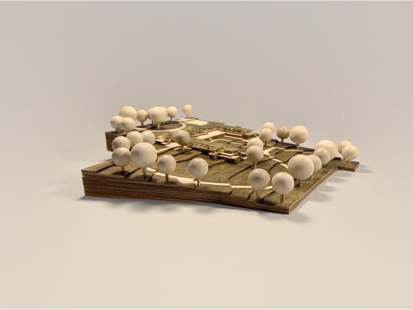 Diagramatic Model ‘A Monastery in the City’, Harborne, Birmingham - Manresa House; 1:500 site model, 2021