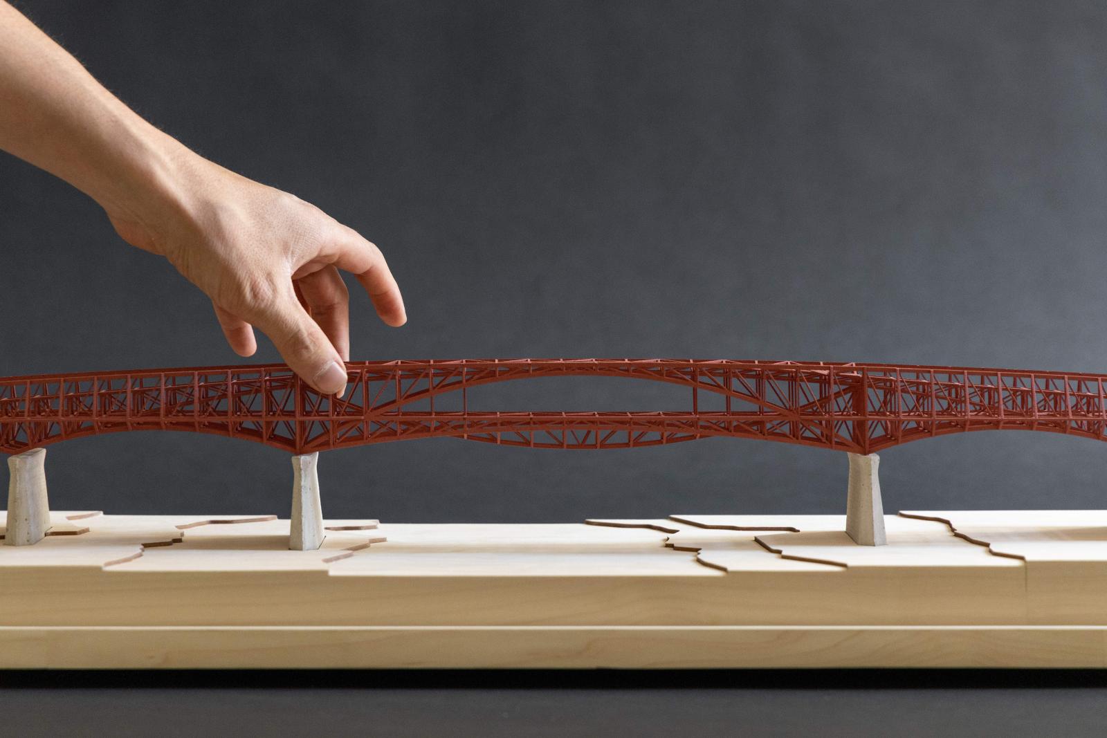 Bridge part of Masterplan La Paz
•⁠ ⁠Scale: 1:150
•⁠ ⁠Model type: Office archive and collection
•⁠ ⁠Materials: Cardboard, wood, and concrete
