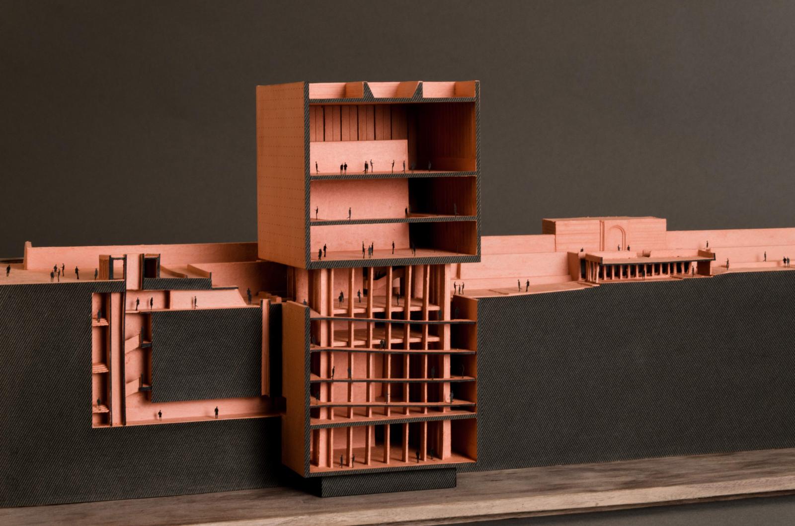Mummies Museum in Celaya
•⁠ ⁠Scale: 1:150
•⁠ ⁠Model type: Office archive and collection
•⁠ ⁠Materials: Cardboard, wood, and clay
