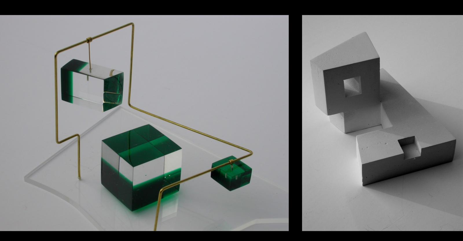 Massing and negative space concept models