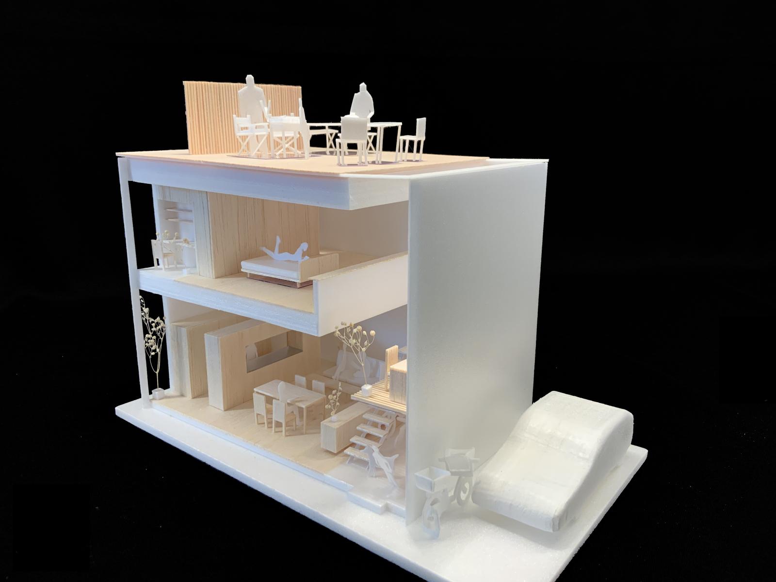 Skywell house 1.50 section model SHIP Architects  (2)