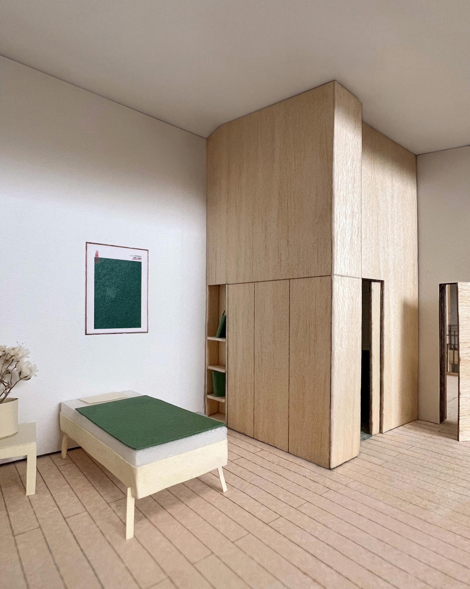 Elderly Home Corcelles-près-Concise : bedroom
© Stoa architectes, 2024