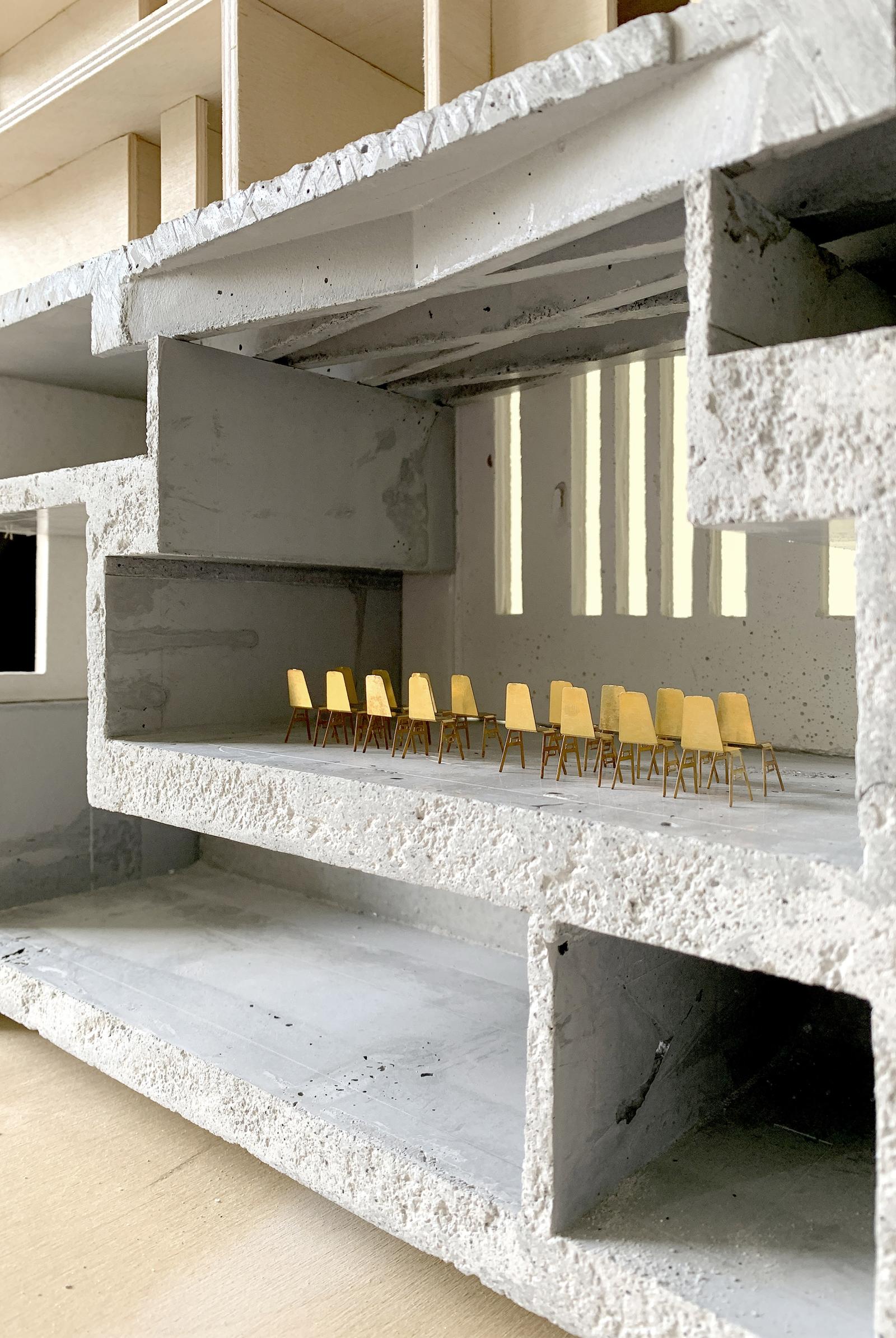 Bethnal Green Mission Church Jesmonite & plywood model