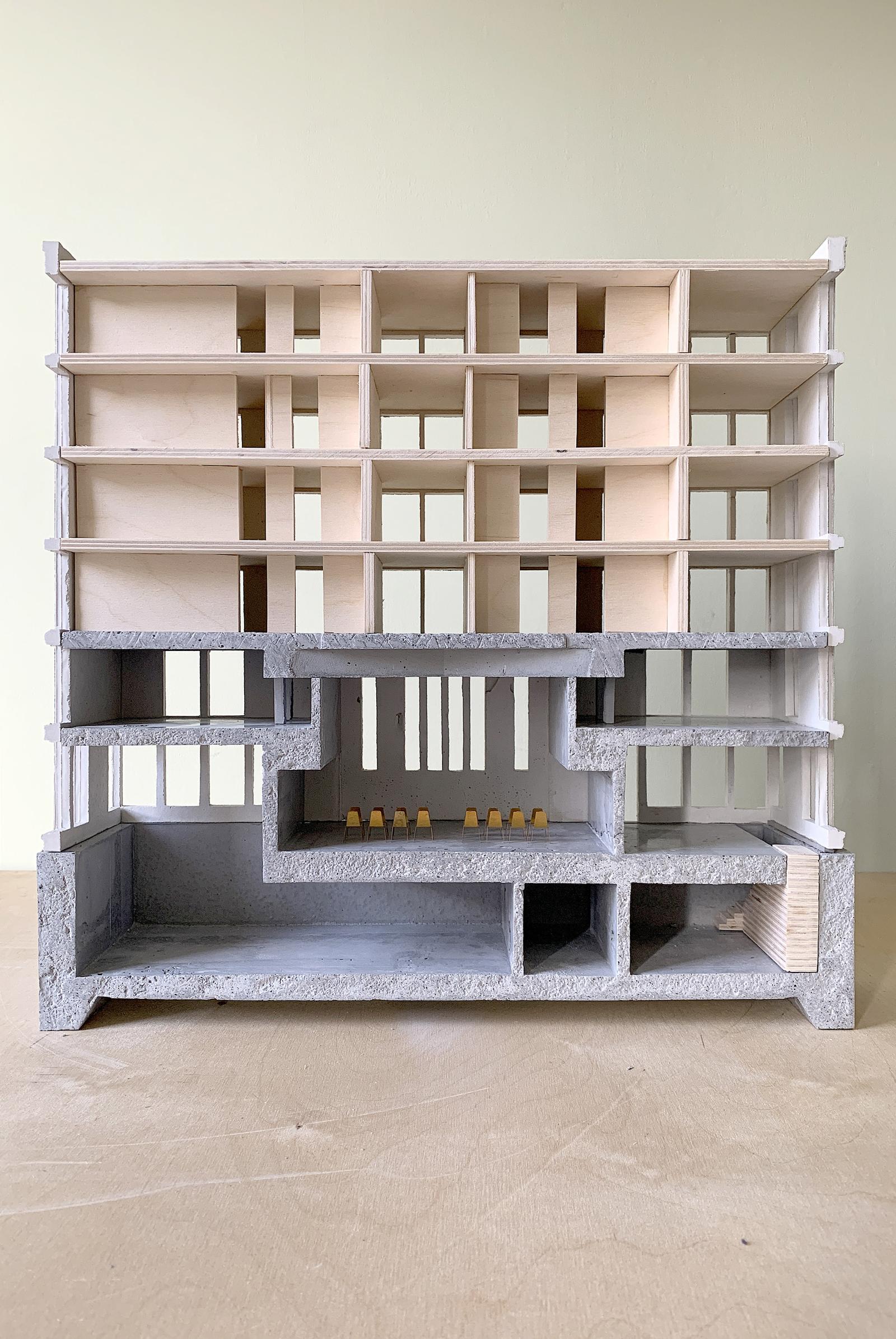 Bethnal Green Mission Church Jesmonite & plywood model