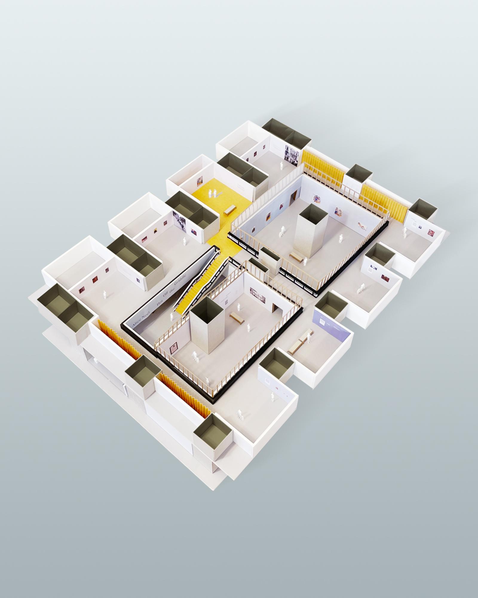 Barbican Art Gallery - model for the install of Alice Neal