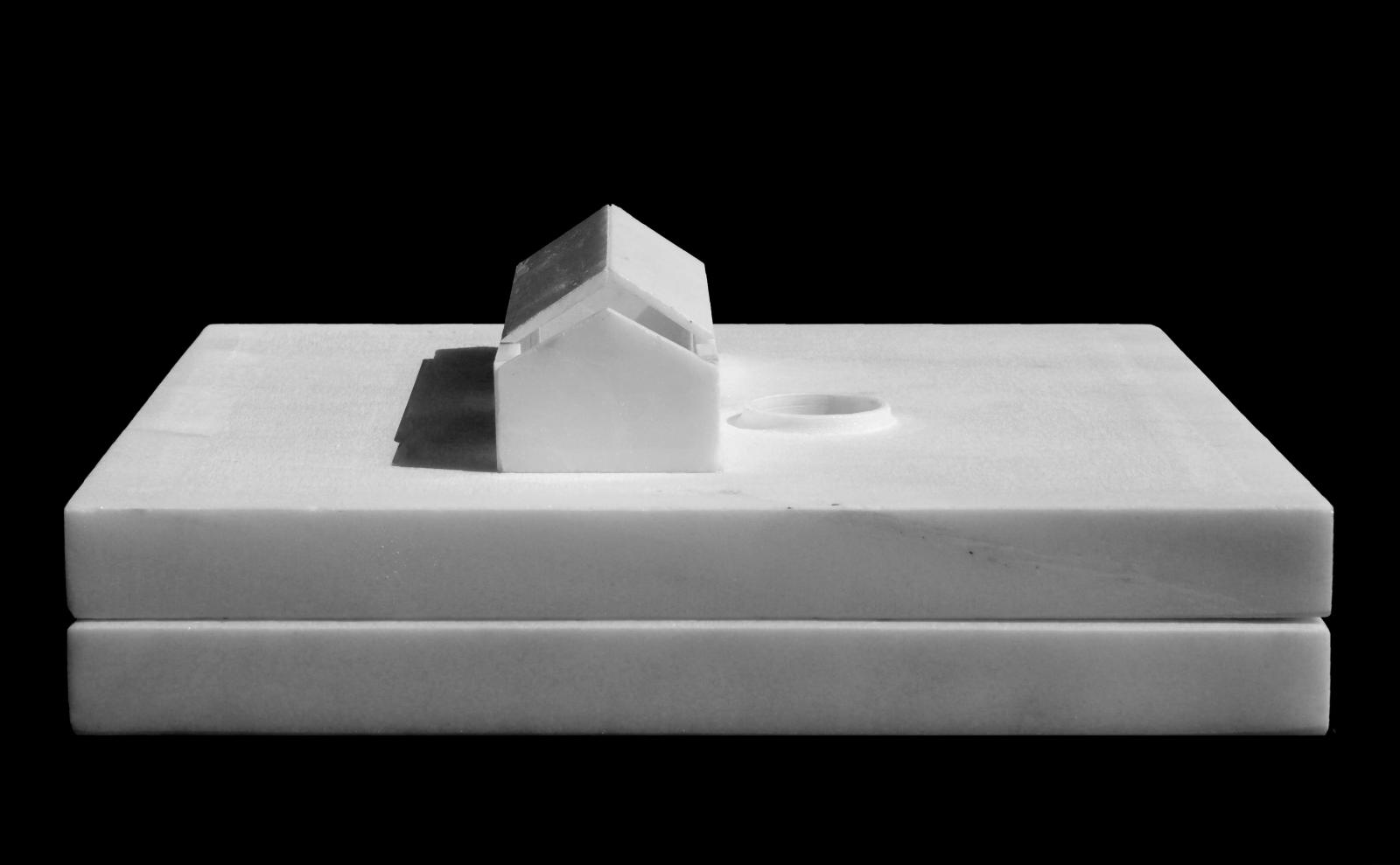 Barn House - 1:100 - Marble model