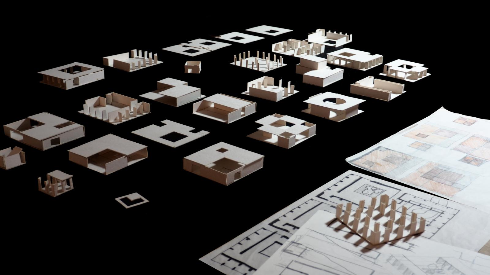 Casa Nemoris - 1:200 - Conceptual paper models