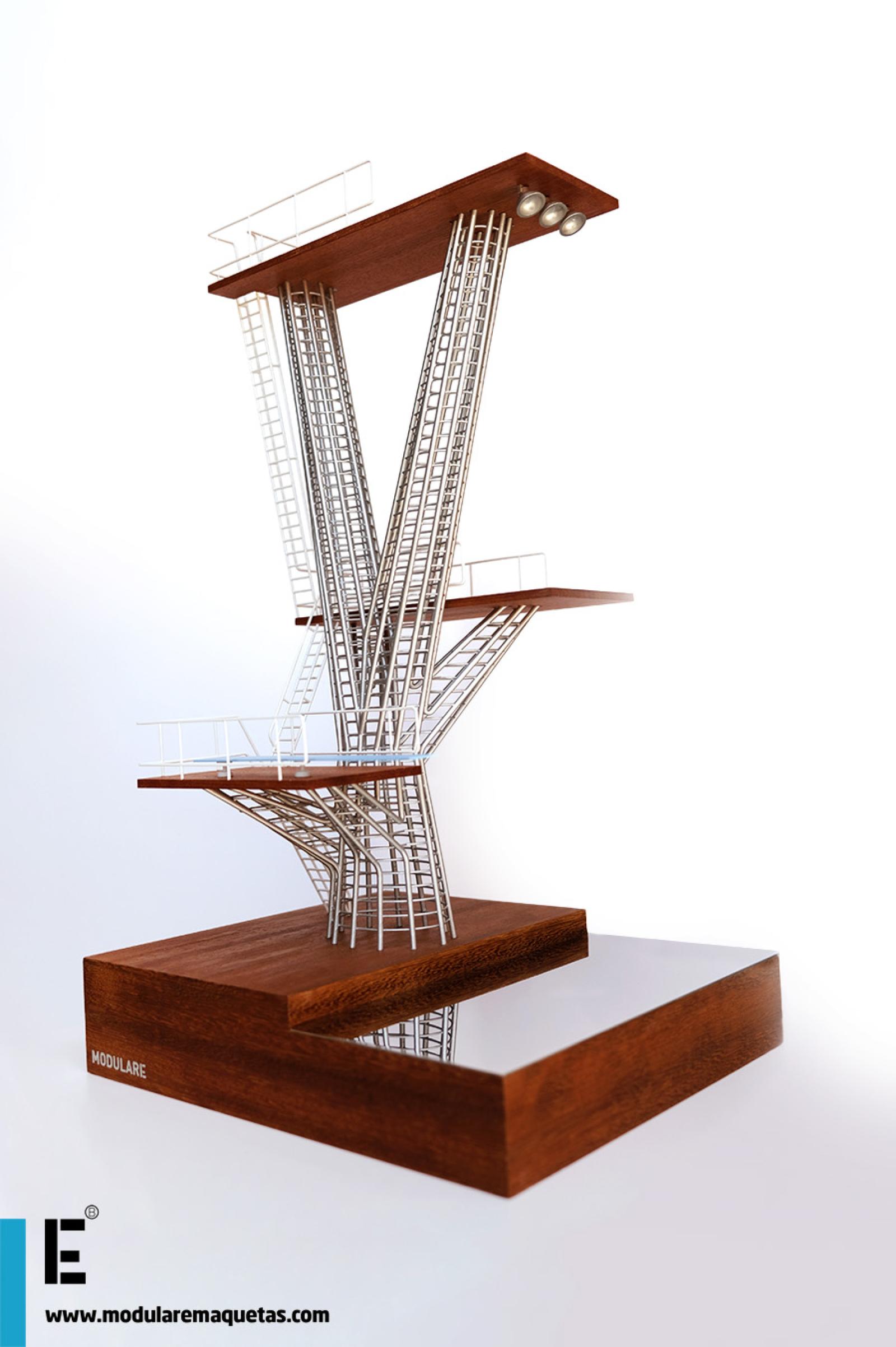 Old diving board main swimming pool in Santa Cruz de Tenerife, Canary Islands, architect: Rubens Henríquez