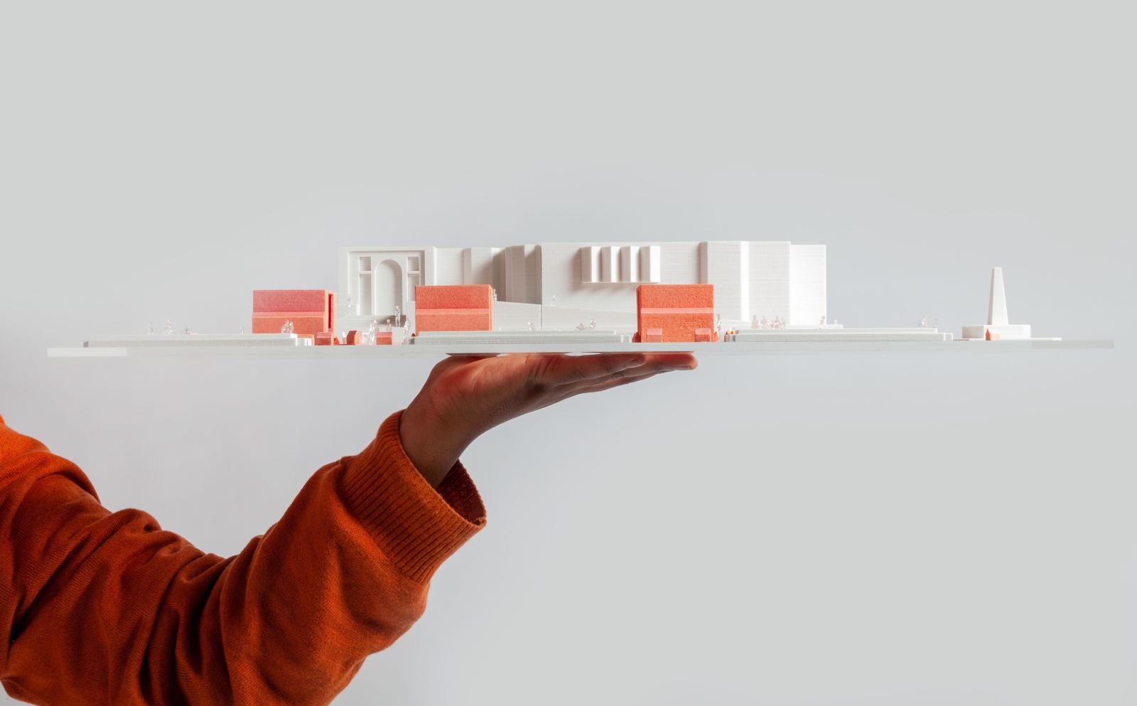 'Redscape Pavilion', 3D print + acrylic