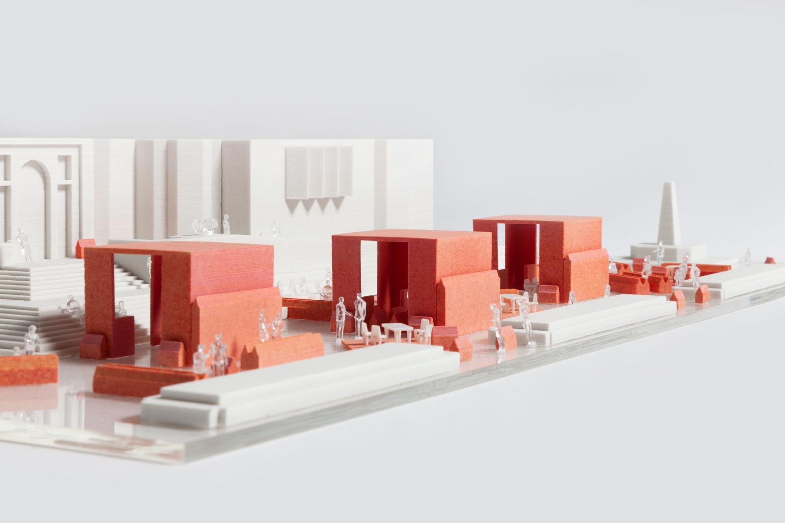 'Redscape Pavilion', 3D print + acrylic