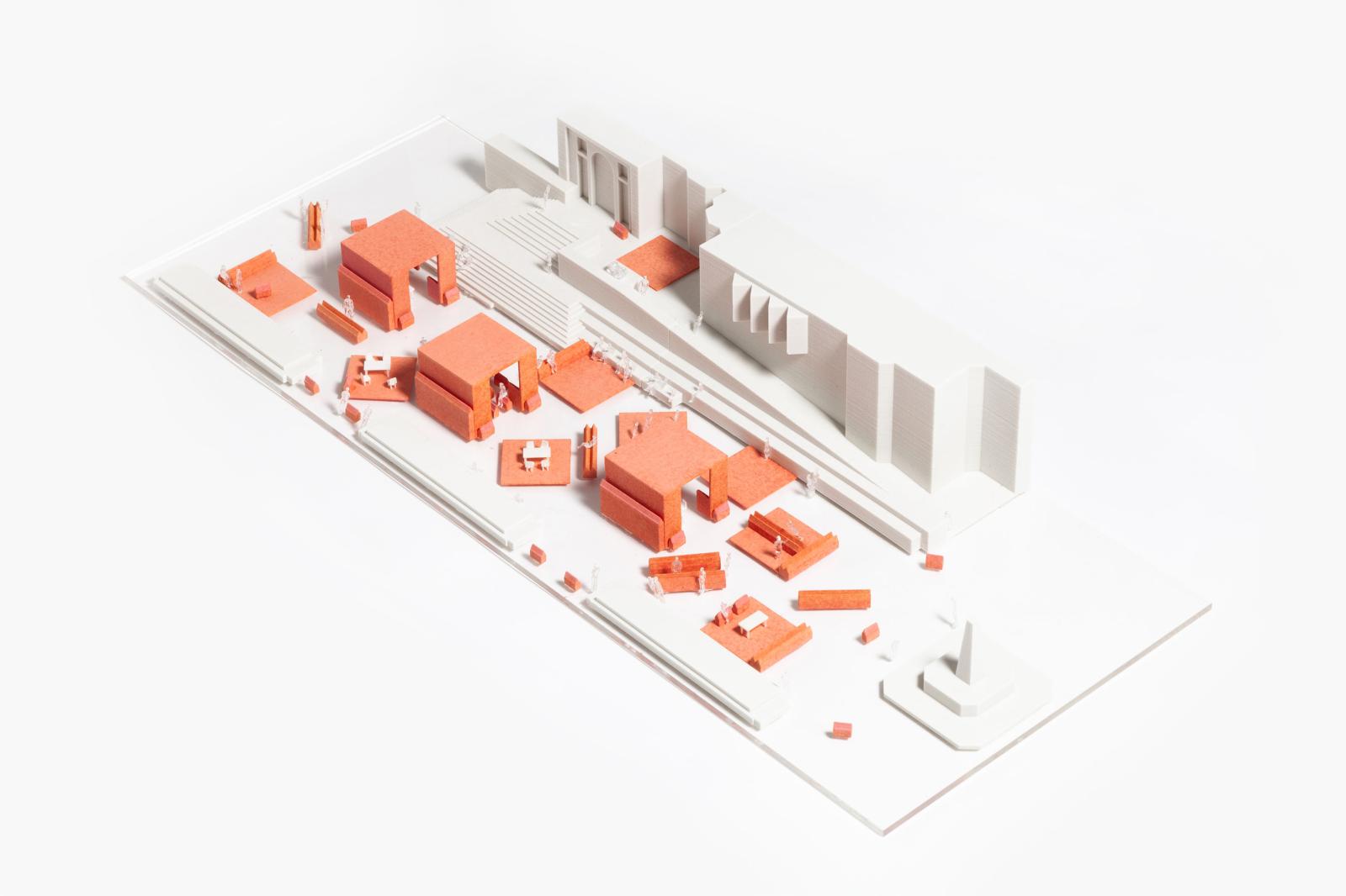 'Redscape Pavilion', 3D print + acrylic