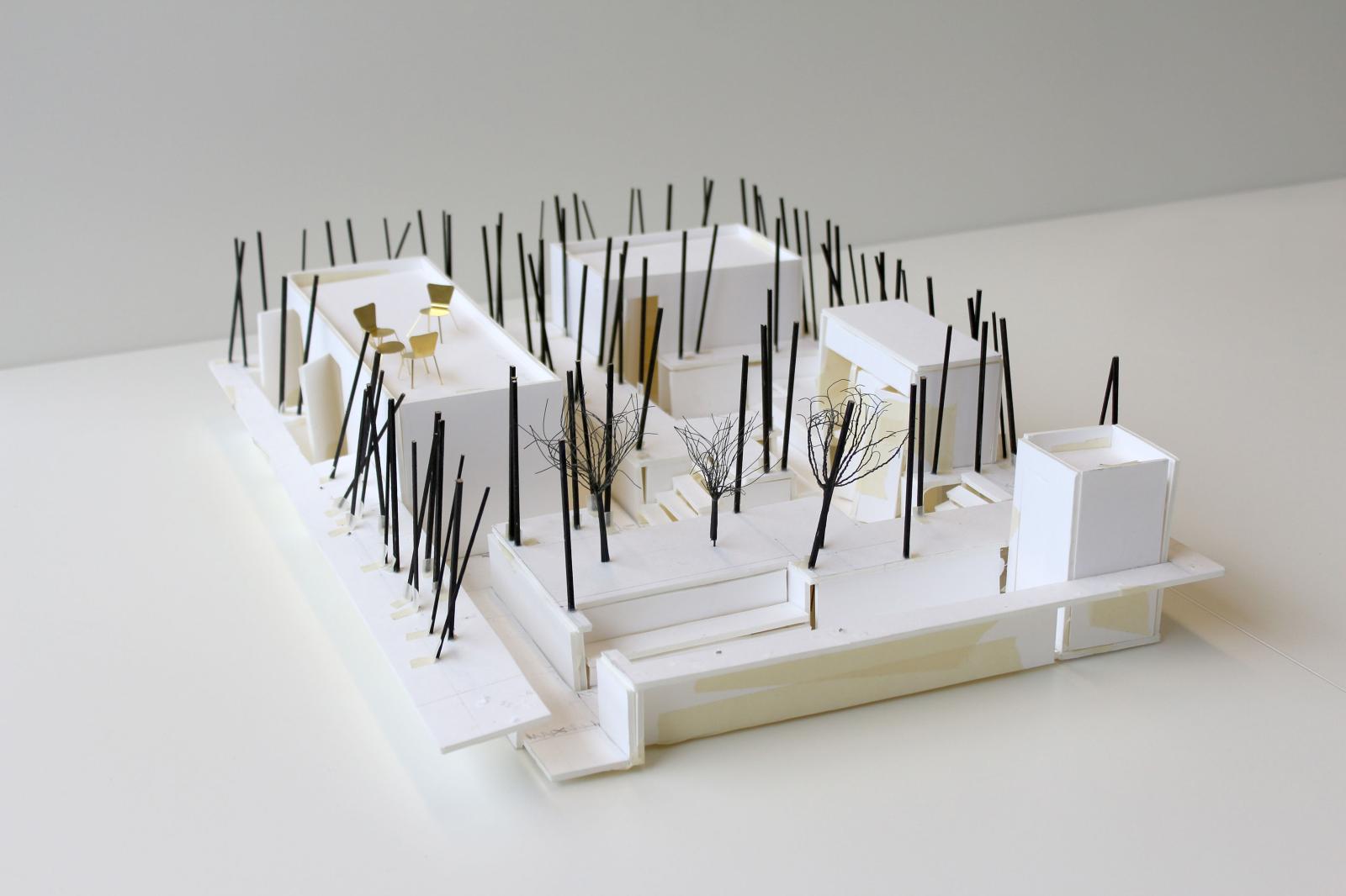 'House Through The Trees', foamboard + timber