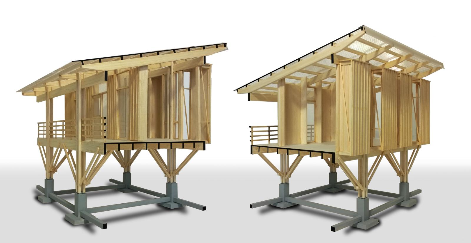 Project: Arboreal Platform, Low-impact timber rainforest center
Type: Detailed model
Scale: 1:20
Materials: Basswood, Trovicel, Acrilic