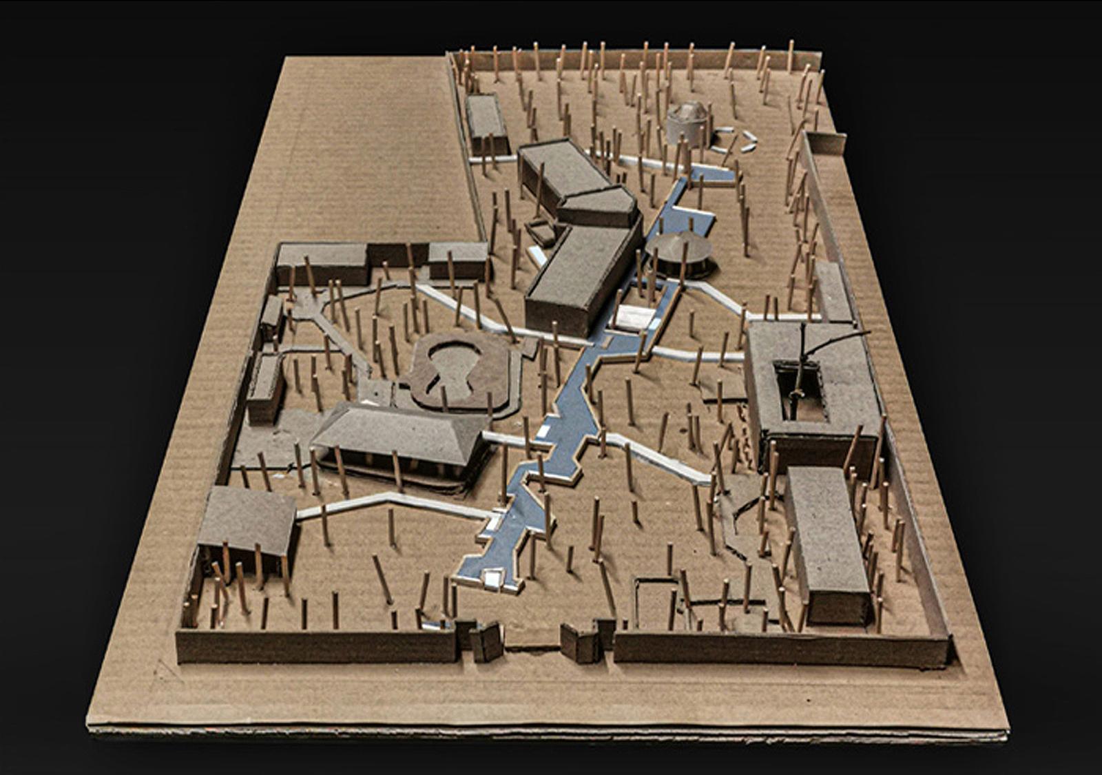 Project: Binding Walkway 
Type: Site Study model
Scale: 1:250
Materials: Cardboard, Basswood, Trovicel