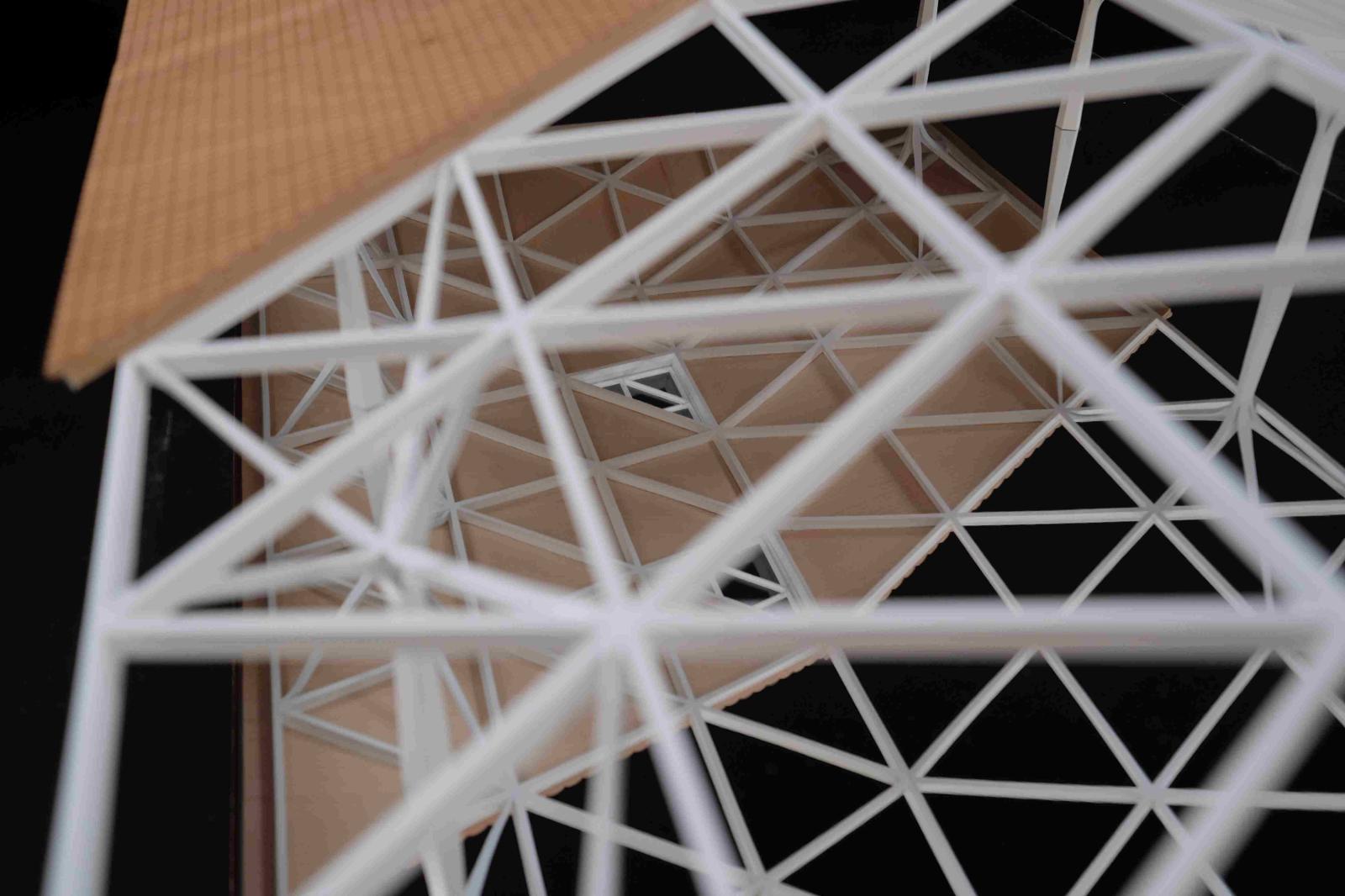 1:50 scale roof study of the Foster + Partners designed Chateau Margaux