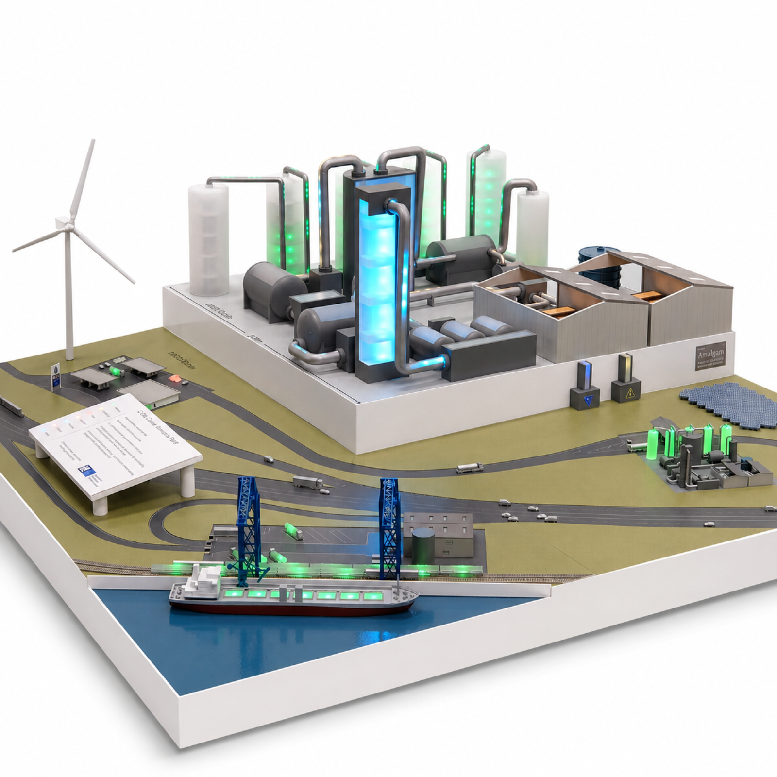 1:100 scale model of an ammonia production plant for UK Research & Innovation.
