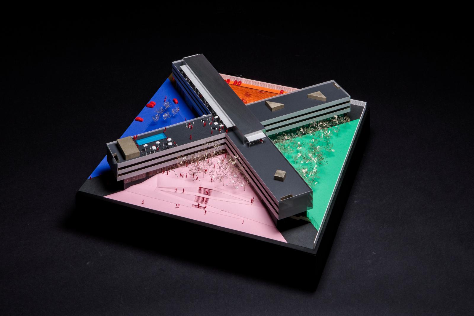 Hotel complex in Toulouse - 1/200
63x63x18 cm

©XDGA
©Matthias van Rossen