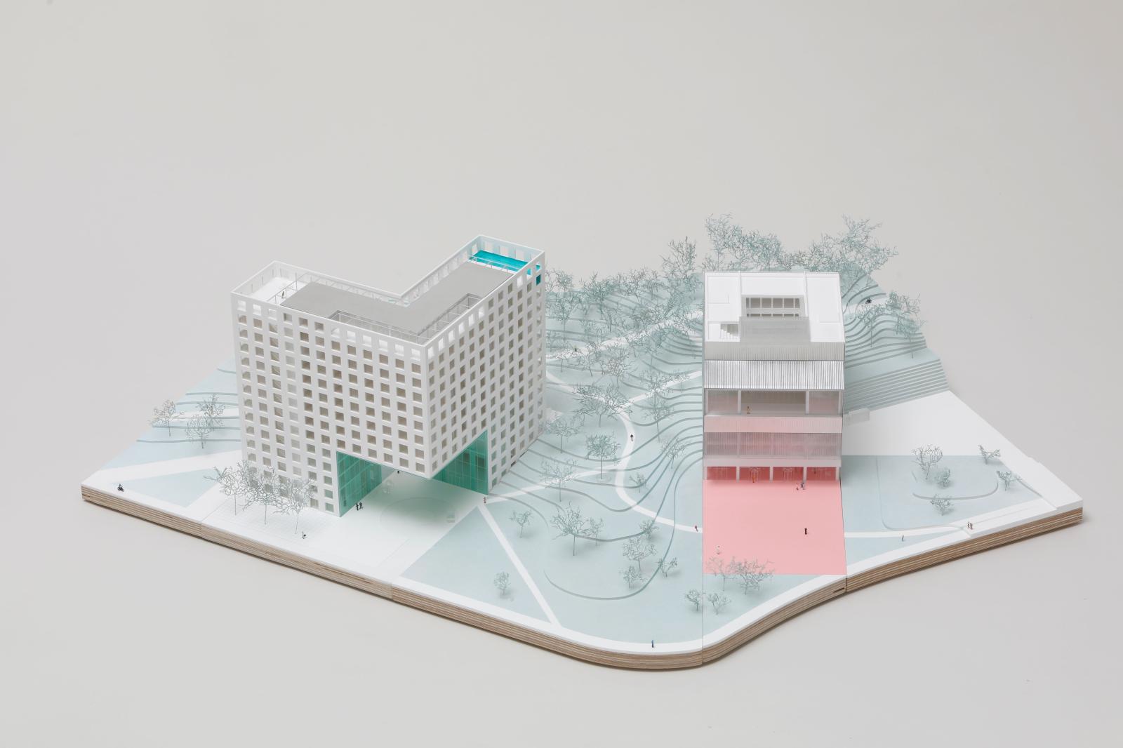 Puppet theater and hotel in Tirana - 1/200
155x45x25 cm

©XDGA
©Maxime Delvaux