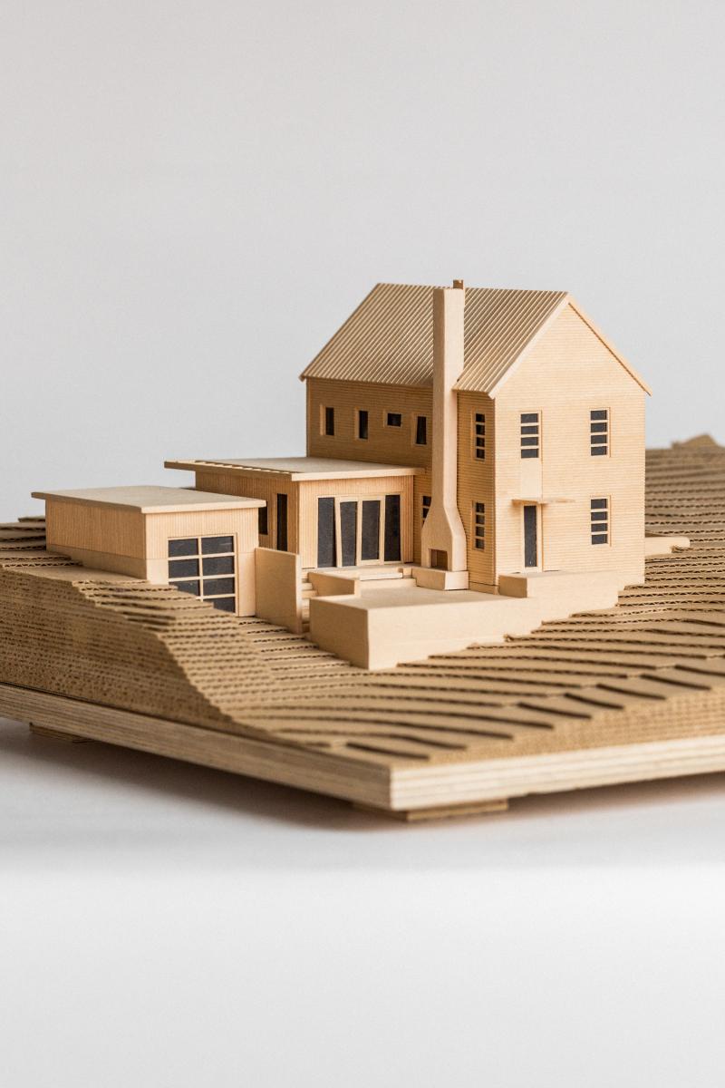 Timber and Card Residential Scheme - 1:100 presentation model