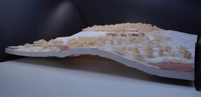 Topography cardboard waffle structure with ricepaper - Clubhouse S. Korea 1.500