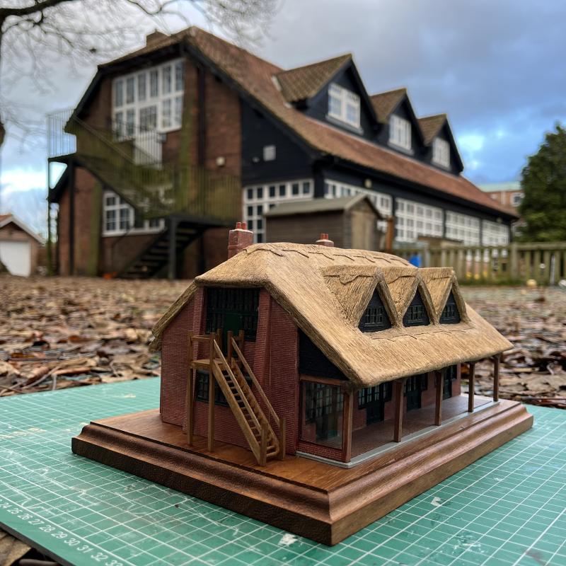 Former Rawcliffe Pavillion -  York Studio 
•	The intention from the outset was to use the model as a method of conveying the building as it was originally constructed in the early 1900s, prior to later alterations both internally and externally. As such, I have modelled the building as it was originally, including the interior, aided by archive plans of the original building. There is thus a story telling aspect to the model that ties in with our intertwined HC and Architectural approach to projects, serving as a physical and tactile representation of the original, as opposed to the typical archive plan, which can be difficult to interpret by those not familiar with architectural drawings. The model was built for the current tenant of the building, a childcare charity. 
