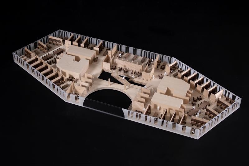 Interior floor plate model at 1:100