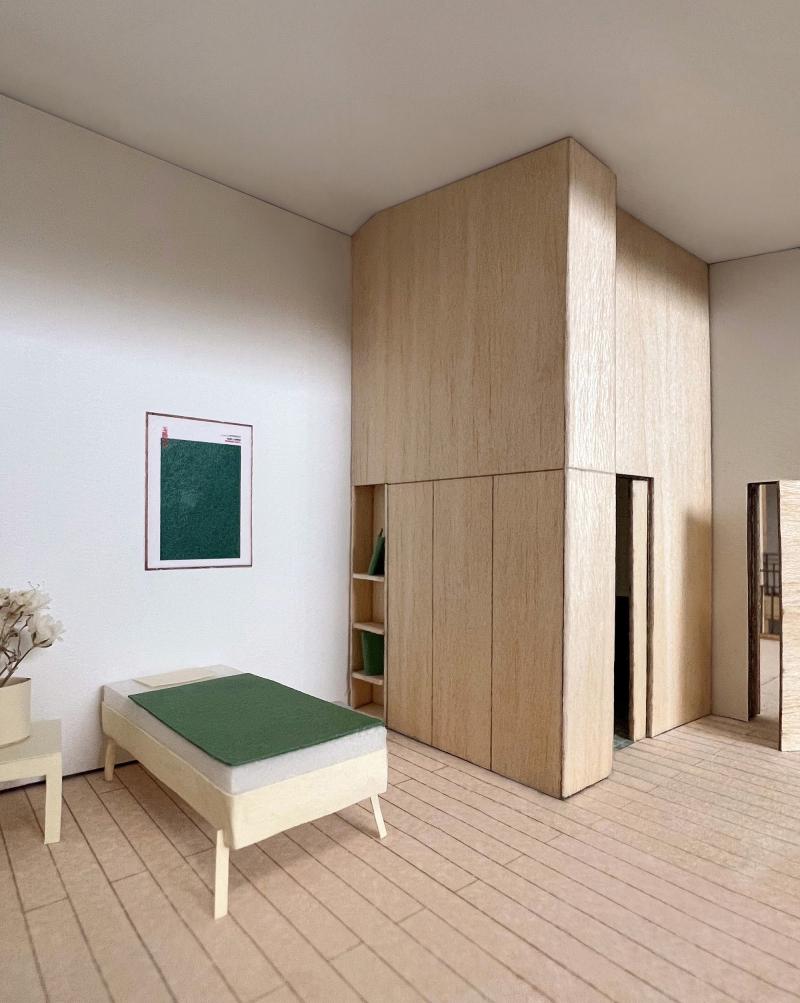 Elderly Home Corcelles-près-Concise : bedroom
© Stoa architectes, 2024