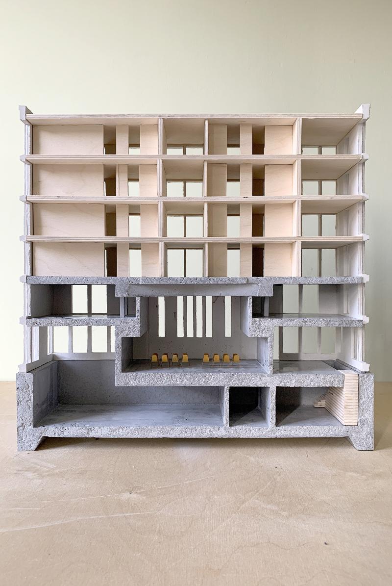 Bethnal Green Mission Church Jesmonite & plywood model