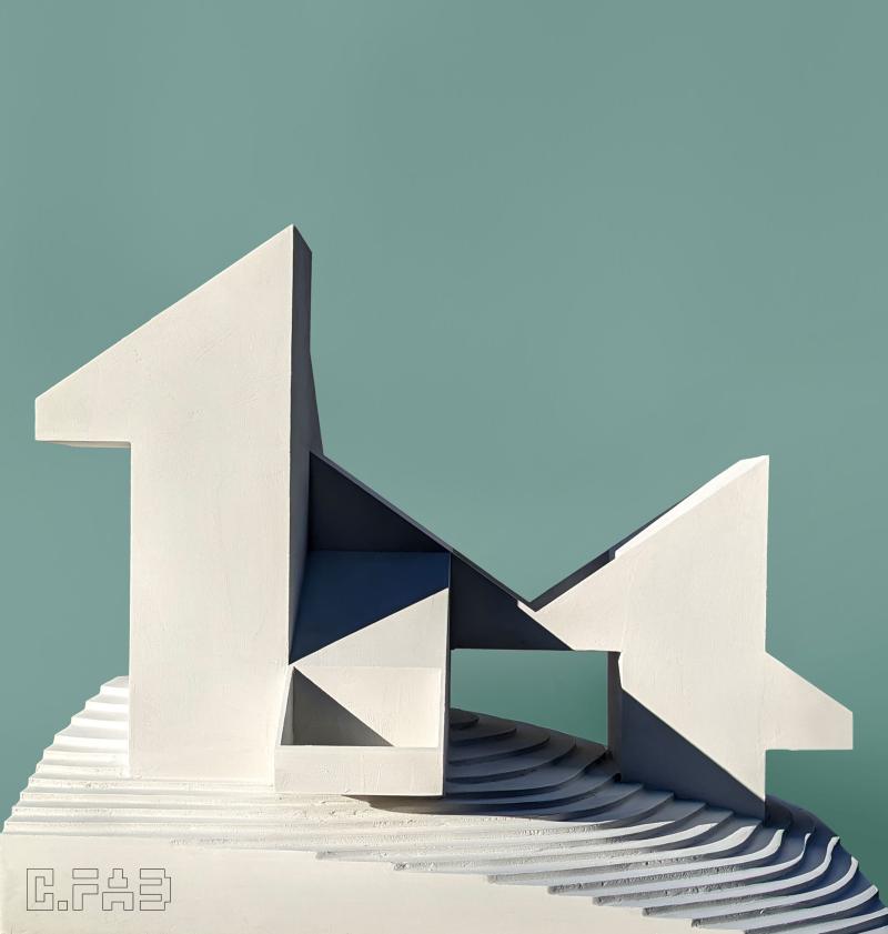 Treehouse, Circle Square Triangle exhibition model