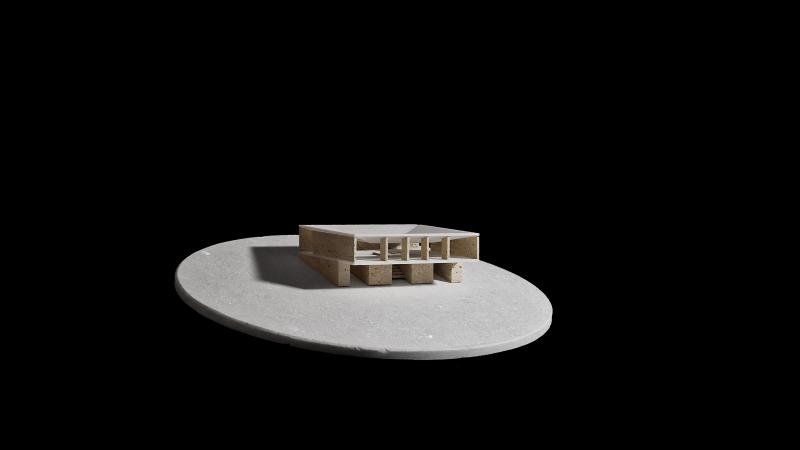 Casa Nemoris - 1:100 - Marble model