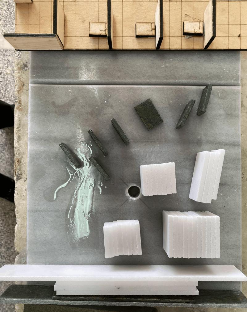 Marble model making process in collaboration with Dousis Marble