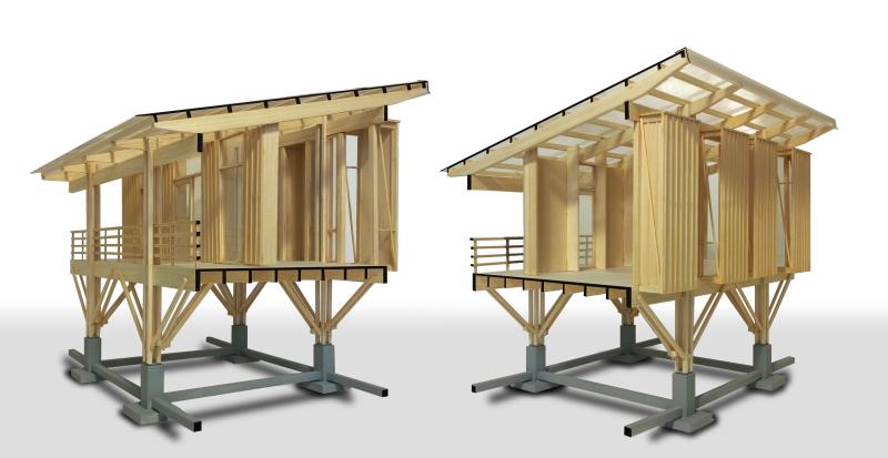 Project: Arboreal Platform, Low-impact timber rainforest center
Type: Detailed model
Scale: 1:20
Materials: Basswood, Trovicel, Acrilic