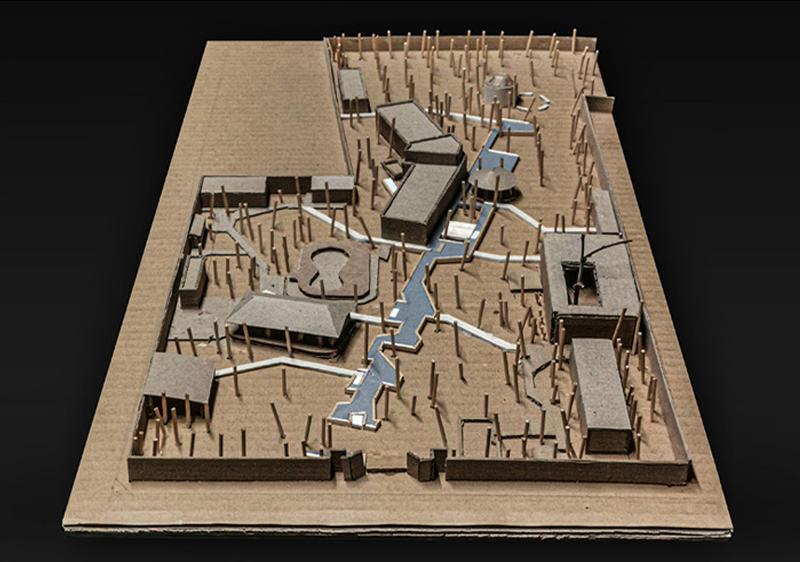Project: Binding Walkway 
Type: Site Study model
Scale: 1:250
Materials: Cardboard, Basswood, Trovicel