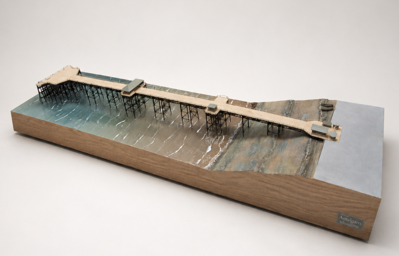 1:220 scale model of Minehead Pier as it appeared before it was dismantled.