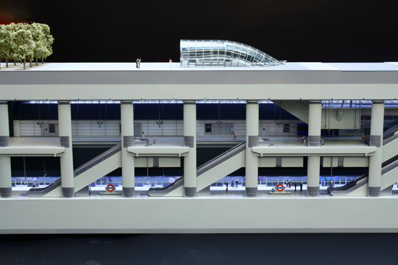 Underground rail station model