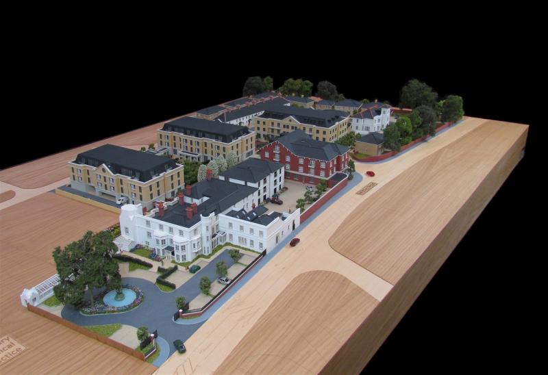 1:150 scale marketing model of the Old Manor development, built for Quantum Group.