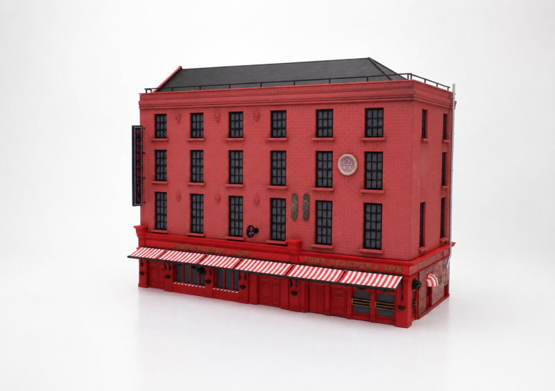 1:50 scale model of Reardens pub in Cork, Ireland made for a Guinness advertising campaign.