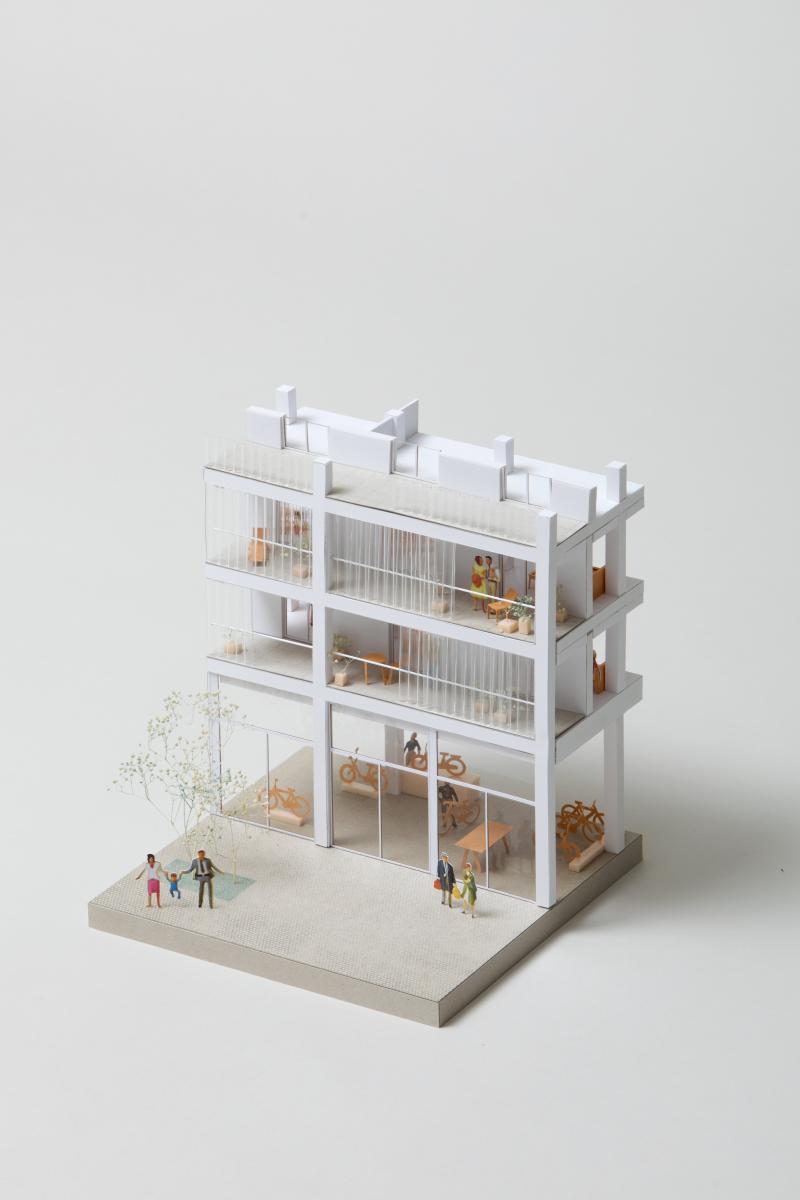 a complex of housing, offices, and shops in Argenteuil - 1/50
23x23x25 cm

©XDGA
©Maxime Delvaux