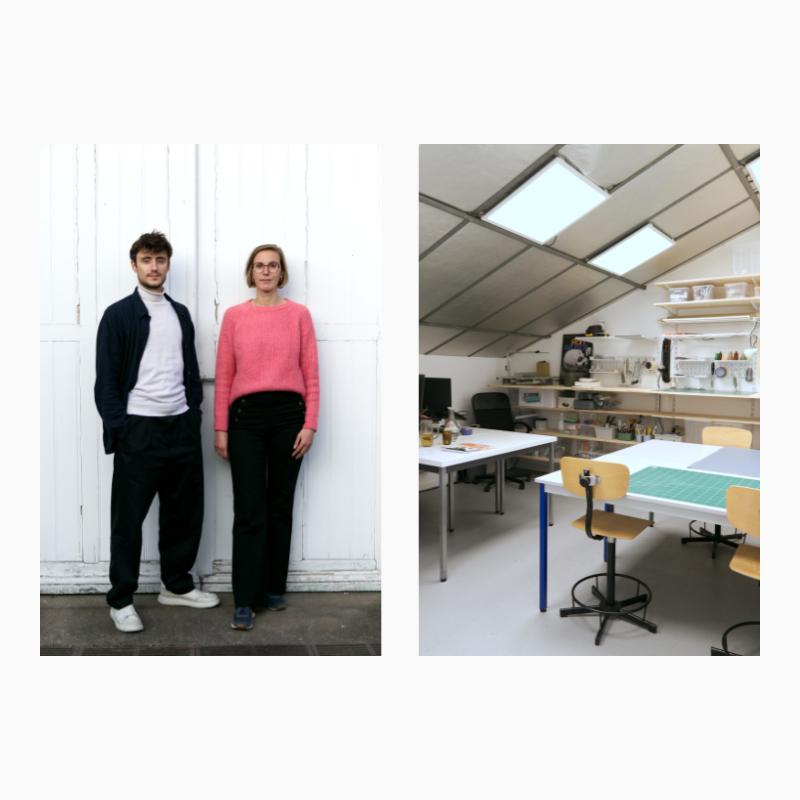 the co-founders of sideobjects, Clément Godry & Marie Debraine
the workshop located in Nantes - France